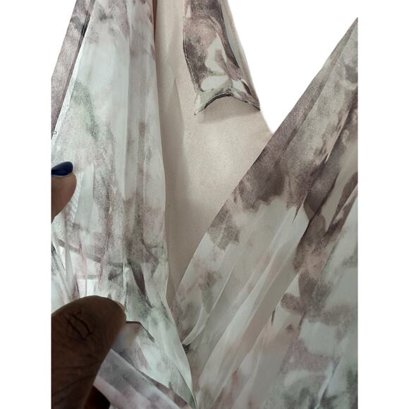 Jenny Yoo Lilac Blush Pink Romantic Whimsical Floral Formal Maxi Dress Size 6 - Picture 9 of 15